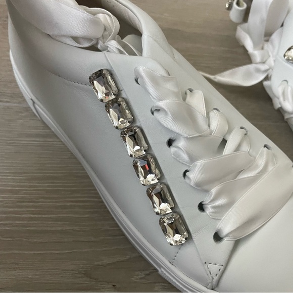 Kennel & Schmenger white rhinestone sneakers - Picture 2 of 10